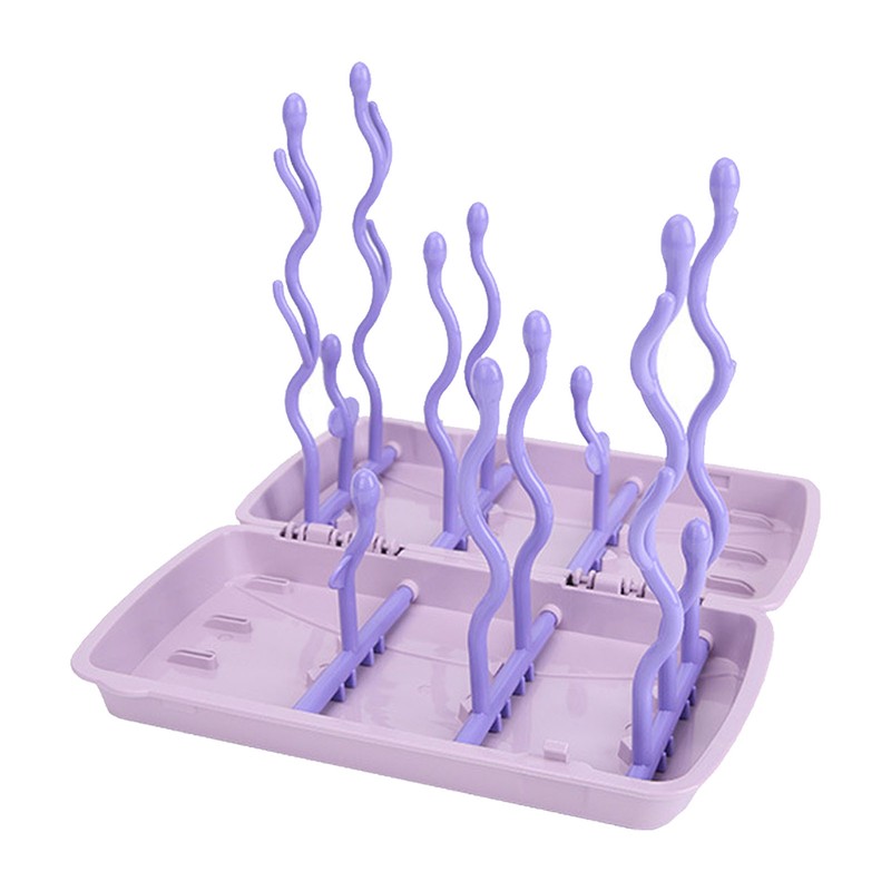 Baby Bottle Drying Rack PP Safe Foldable Portable Baby Bottle