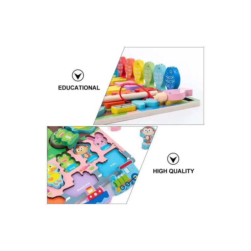 Tablero Multi-juegos Educativo Tablero Montessori En Madera
