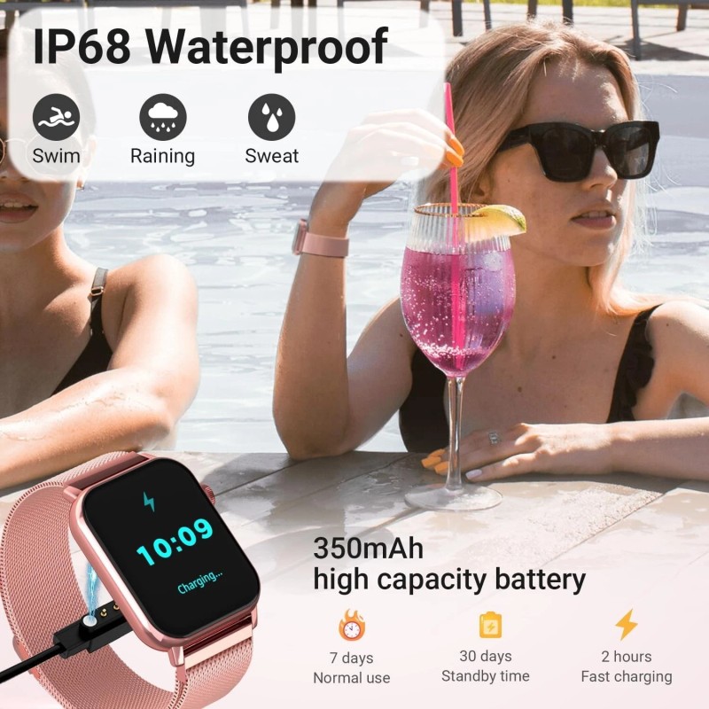 Trendia Smart Watches for Women, 1.83" HD Fitness Tracker (Answer/Make