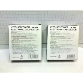 Kitchen Timer NEW, 2 Kitchen Timers Electronic Calculator JS118B, White & Blue, no batteries