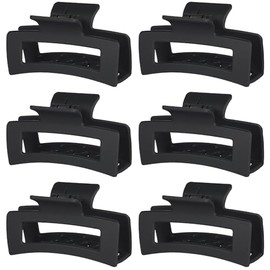 Sisiaipu-Pinzas para el cabello de tamaño mediano de 3,5 pulgadas, paquete de 6 pinzas para el cabello para mujeres, pinzas cuadradas, pinzas rectangu