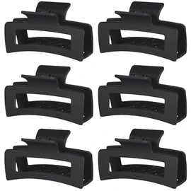Sisiaipu-Pinzas para el cabello de tamaño mediano de 3,5 pulgadas, paquete de 6 pinzas para el cabello para mujeres, pinzas cuadradas, pinzas rectangu