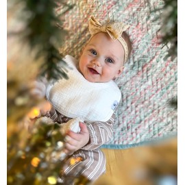 DiaperSquad's 10-Pack Baby Bibs for Drooling and Teething, Bibs for Boys, Baby Girl - Solid Cotton Baby Drool Bibs (Neutral Traditional - 100% Muslin)