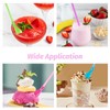 PEAPIN 10 Pieces Slush Straws, Colored Straw Spoon 2 in