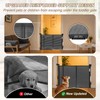 Reinforced 71" Wide Retractable Gate with Reinforced Strips,Black