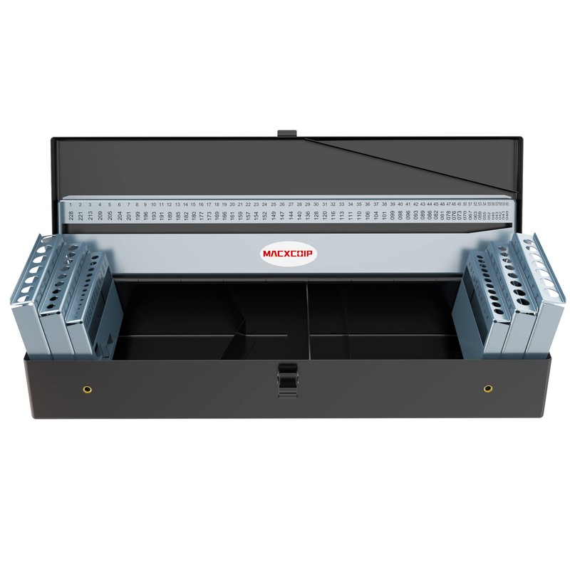 MACXCOIP 115PCS Drill Bit Index Box, Empty Metal Case (Excluding