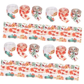 COHEALI 4sets Wear-Resistant Pink Ribbon Wrapping for Fall DIY Bows Decorations Harvest Festival Themed 3rolls*4