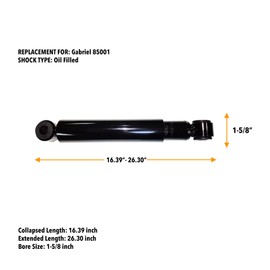 TORQUE 85001 Shock Absorber for Kenworth T600, T400 Mack CH, CL, FORD and Peterbilt Trucks Replaces Gabriel 85001, Monroe 65102, Meritor M85001 (4 x TR85001)