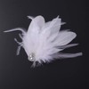 Aimimier 1920s Flapper White Feather Headpiece Crystal Feather Hair Clip