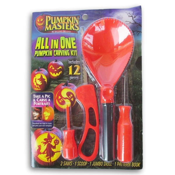 All in One Pumpkin Carving Kit With 12 Patterns for