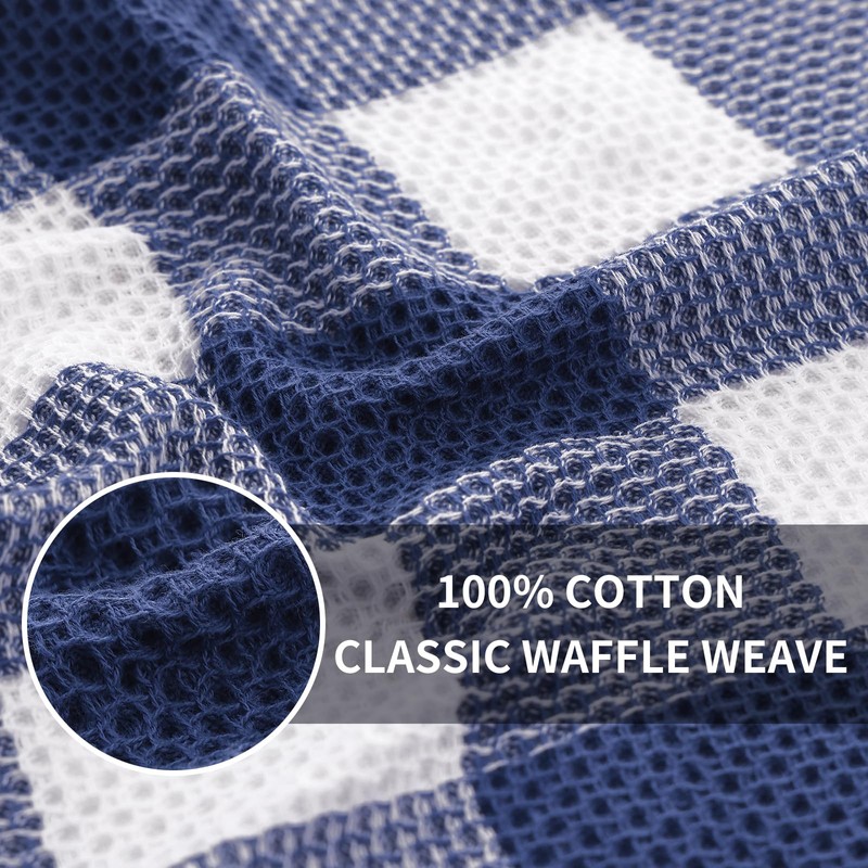 smiry 100% Cotton Kitchen Towels, 13" x 28", 4 Pack