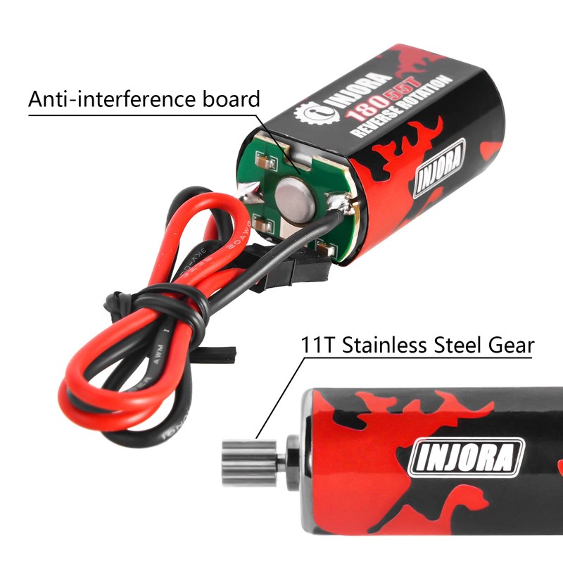 INJORA 180 Brushed 55T Motor with Stainless Steel Pinion for