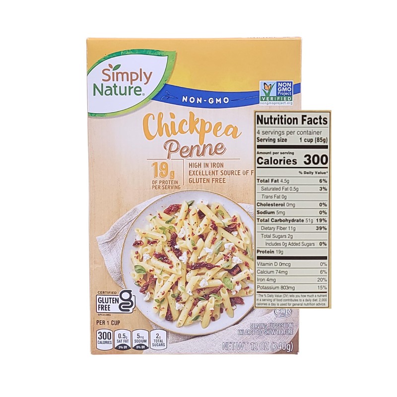 Simply Nature Chickpea Rotini & Chickpea Penne 2-Pack (12oz Each)