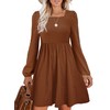 Doreyi Winter Dress for Women Long Sleeve Square Neck Dress