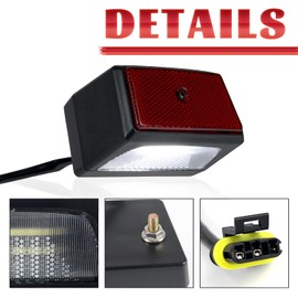 CPOWACE LED License Plate Light Compatible with Can-Am Spyder Accessories, Rear Fender Light Compatible with Spyder F3 (1PCS, Replace #710003348)