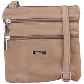 Ladies/Womens Soft Nappa Leather Cross Body/Shoulder Bag - Fawn