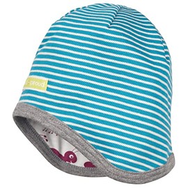 loud + proud Unisex Baby Reversible Hat Made of Organic Cotton, GOTS Certified Hat, Blue (Petrol Pe)