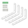 Anhoer Shelf Brackets 4Pcs White Heavy Duty Shelves Bracket 125mm×75mm