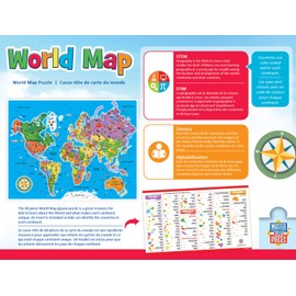 Masterpieces Educational Maps, World, Creative Child Preferred & Mom’S Choice Award, Stem Product, 60Piece Jigsaw Puzzle, for Ages 5+