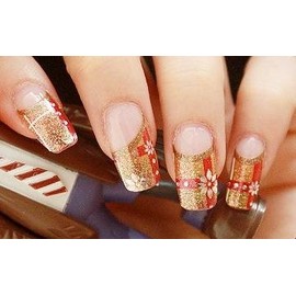 [Ang Nail] Deep French Glitter Nail Strips - Something Special