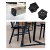 10 Pcs Square Tube Plastic Inserts M8 Thread Furniture Leg