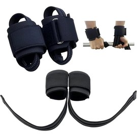 Lifting-Straps - Neoprene Padded Wrist-Wraps with Nylon Dura Grip Gym-Straps for Weightlifting, Powerlifting, Deadlift & Strength Training - Color: Black w/Oval Buckle