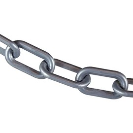 Mr. Chain Plastic Barrier Chain, Silver, 2-Inch Link Diameter, 25-Foot Length (50008-25)