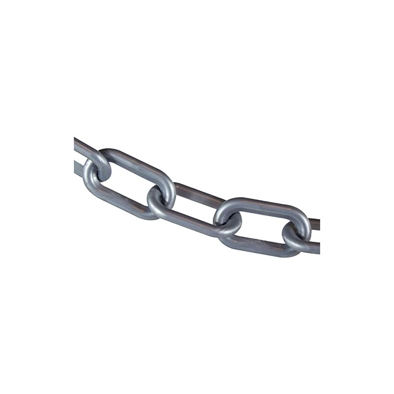 Mr. Chain Plastic Barrier Chain, Silver, 2-Inch Link Diameter, 25-Foot