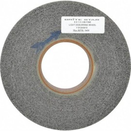 Brite Star 8" Diam, 1" Face Width, 3" Center Hole, Fine Grade, Silicon Carbid...