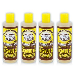 Beachcomber Budd's Pure Coconut Oil 8 oz. Scented 4 Bottles