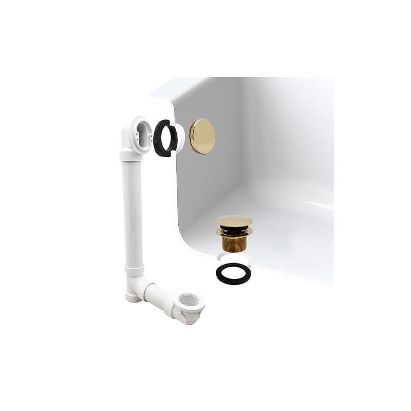 Westbrass 493244H-01 14" Sch. 40 PVC Bath Waste & Overflow