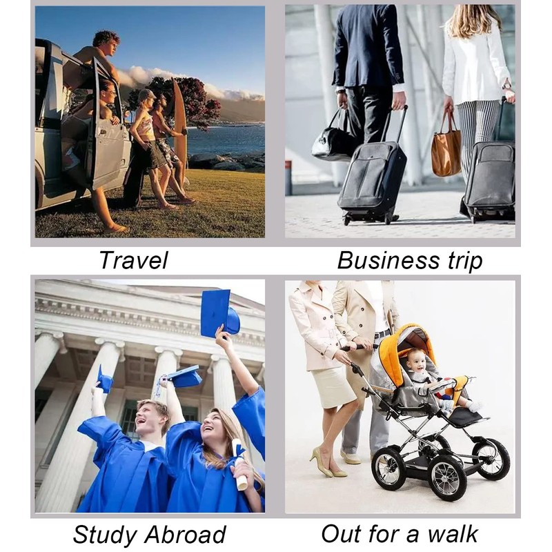 SamHeng 2 Pcs Neoprene Luggage Handle Wrap, Waterproof Suitcase Handle