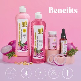 Natural Sant - Bundle: Onion, Rosemary and Biotin set + Onionvital capsules with COLLAGEN + Onionvital serum