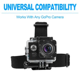 LONDON FAB Waterproof Elastic Head Harness, Strap, Mount, compatible with Gopro and most action cameras