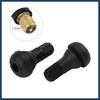 INFINAUTO 4pcs Car TR412 Black Rubber Short Snap-In Tire Valve