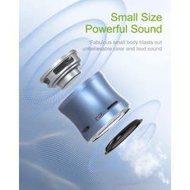 EWA A109mini - Small Portable Bluetooth Speaker, Powerful Sound with Bass, Supports TF Card and Selfies, Perfect Mini Speaker for Travel, Home, Hiking etc. (Blue)