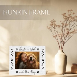HUKINE Dog Picture Frame 5x7, Dog Mom Gifts Photo Frame 4x6, Just a Girl and Her Dog, Dog Gifts for Dog Lovers for Women