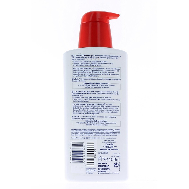 Eucerin pH5 lait corps peau sensible 400 ml - 2