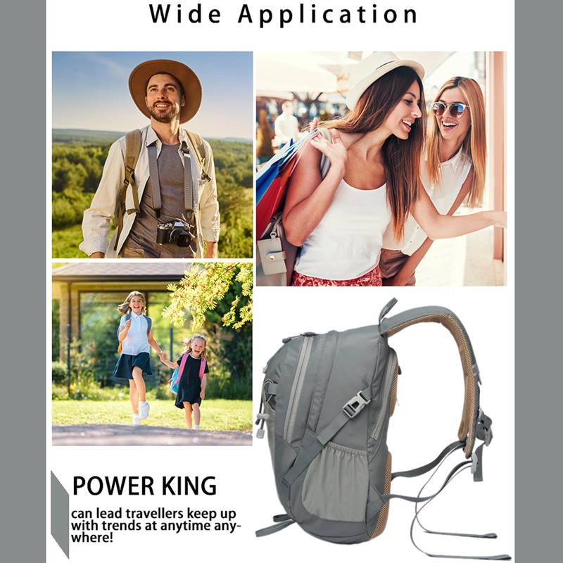 POWER KING Hiking Backpack 20L Foldable Travel Rucksack for Women