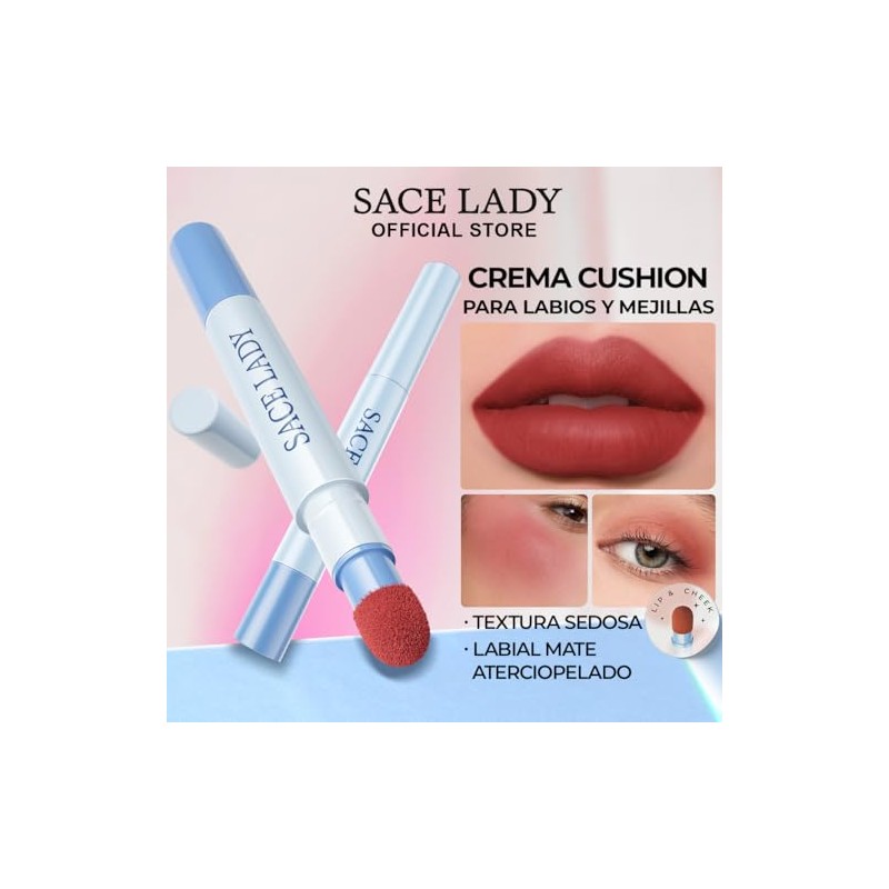 SACE LADY Labial Mate y Rubor en Crema Multiusos para