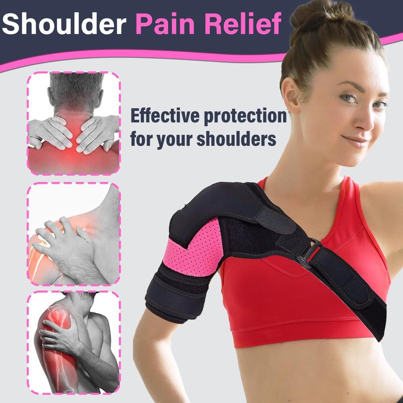 RtottiM Adjustable Shoulder Brace Made of Breathable Shoulder Compression Adjustable