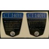 GFG CT70 K0 H Style Blue "Trail 140" frame Decals,