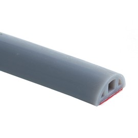 Bathroom Foldable Block water Stopper sealing strip shower threshold dam Self-adhesive silicone shower barrier (39 Inch-Grey)