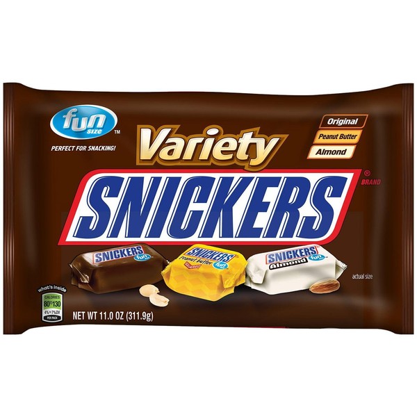 Snickers Fun Size Chocolate Bars Variety Mix Bag - 10.36 Oz