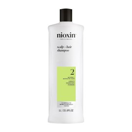 Nioxin - Sistema 2 - Champú Fortalecedor para Cabello y Cuero Cabelludo - Cabello Natural con Debilitamiento Avanzado - Con Biotina y Niacinamida (1L)