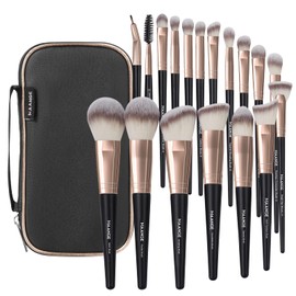 Makeup Brushes MAANGE 18 Pcs Professional Makeup Brush Set Premium Synthetic Face Kabuki Make Up Brushes Foundation Brush Blush Powder Eye Shadow Makeup Brush Set,with Bag