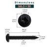 #14 x 1-1/2" Pan Head Wood Screws (25 pcs), 18-8