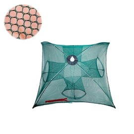 Umbrella-Type One-Touch 4-Hole Foldable Fish Trap Net (Approx. 68x71cm) - Easy Honeycomb Mesh Honeycomb Mesh 2ea
