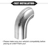 X AUTOHAUX 2 Pcs Bend Elbow Pipe Tube, 2.01" OD