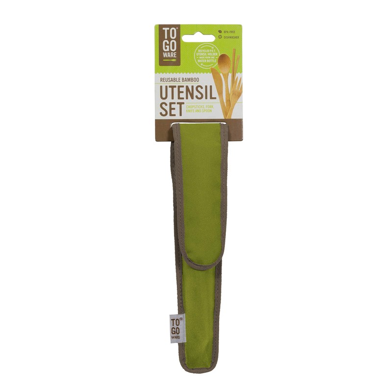 Bamboo Travel Utensils - To-Go Ware Utensil Set with Carrying
